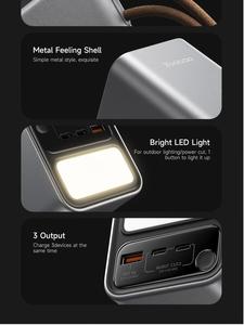 แบตสำรอง <span class=keywords><strong>YOOBAO</strong></span> H5 Pro ความจุสูง 50000mAh ชาร์จเร็ว 100W สำหรับแล็ปท็อป พร้อมไฟ LED หน้าจอแสดงผลแบบดิจิตอล และสายคล้องคอ - Product Image 5