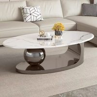 Ensemble de tables basses de luxe modernes de haute qualité, table à thé nordique noire dorée, meubles de salon, table basse