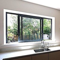Ventana Corredera Horizontal de Aleación de Aluminio con Aislamiento Térmico, Resistente a Huracanes, a Prueba de Viento y Sonido, con Certificación Energy Star