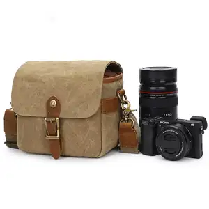 Photography pack Vintage Waterproof Batik Canvas Messenger Bag Shoulder Digital Camera DSLR waist Bag SLR Handbag for Canon Sony