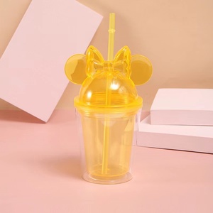 <span class=keywords><strong>Taza</strong></span> de plástico transparente de doble pared para niños, vaso de botella de agua de <span class=keywords><strong>minnie</strong></span> <span class=keywords><strong>mouse</strong></span>, 12oz, 15oz, novedad - Product Image 3