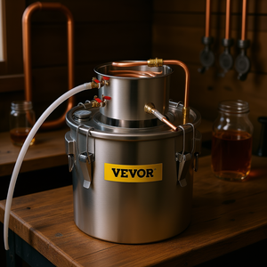 Kit de destilación de alcohol Vevor Moonshine Still de 30L de acero inoxidable con tubo de cobre para la elaboración de whisky - Product Image 2