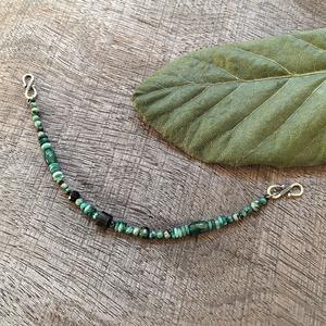 Chaîne de broche classique verte rétro à 2 rangs avec onyx vert, bijoux viking, collier celtique, bijoux tribaux, cadeau pour <span class=keywords><strong>vous</strong></span> - Product Image 3