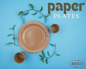 Eco Friendly Biodegradable Paper Plates Made from Sustainable Paper Material Disposable Round Plates for Parties Catering Events - Product Image 3