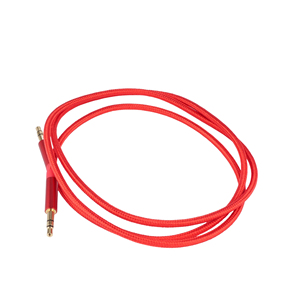 Màu Đỏ Nylon Bện 3.5Mm Nam Jack Đồng Trục Âm Thanh Cáp AUX Mở Rộng Cho Điện Thoại Loa Xe Tai Nghe Microphone - Product Image 3