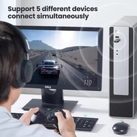 UGREEN USB A-ontvanger Bluetooth 5.1 Adapter Draadloze Dongle Mini-adapter Ondersteunt 5 apparaten gelijktijdig aansluiten voor computer