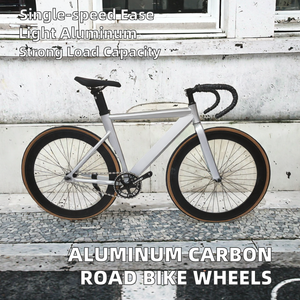 Bicicletta da Corsa a Velocità Singola 700C con Telaio in Alluminio, Ruote in Alluminio, Freno a Scatto Fisso e Pedali Standard - Product Image 2