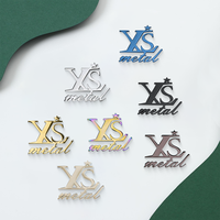 Logotipo personalizado Nombre Chapado en metal Etiquetas para prendas Etiquetas para placas Letra en relieve Etiqueta para ropa