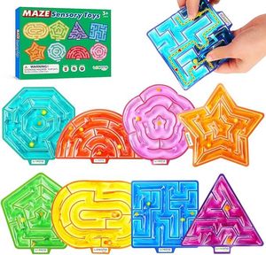 Juguete Sensorial de Plástico, Laberinto Relleno de Goo Colorido y Brillantina, Tubo Blandito Antiestrés para Niños y Adultos - Product Image 1