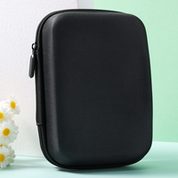 Estuche Rígido de EVA Negro y Duradero, Multifuncional, de Gran Capacidad, Impermeable, Resistente a Golpes, con Cierre, para Banco de Energía y Auriculares