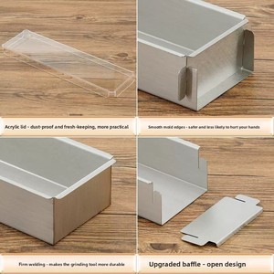 Bandeja Rectangular de Acero Inoxidable <span class=keywords><strong>para</strong></span> Hornear Pasteles, Molde <span class=keywords><strong>para</strong></span> Tiramisú, Pastel de Queso, Mousse, con Lateral Móvil, Molde Metálico <span class=keywords><strong>para</strong></span> Pasteles - Product Image 3