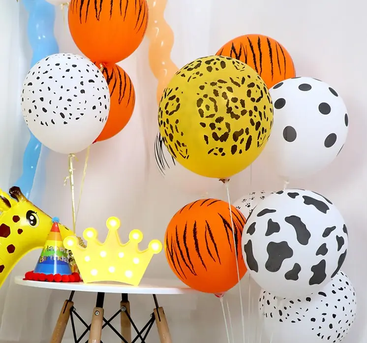 Festa a tema giungla con stampa animale palloncino in lattice macchie di leopardo palloncino in lattice con impronta di cucciolo palloncino in lattice