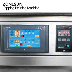 ZONESUN ZS-XG1870DV automatique cosmétiques Lotion de Toner pour la peau bouchons de bouteille de pulvérisation ronds vissage capsulage couverture extérieure pressage Machine - Product Image 4