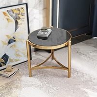 Table d'appoint moderne pour salon, table d'appoint de luxe pour canapé, table d'appoint en acier inoxydable