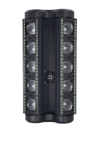 QSE 10x30W Nouvelle Lumière de Scène Spider à Effet Beam, Wash et Strobe RGBW, Boîtier en Aluminium Noir, DMX512 19/36/57 Canaux