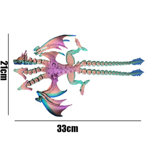 Mô hình sáng tạo rồng Ba đầu nhiều màu in <span class=keywords><strong>3D</strong></span> có thể tùy chỉnh trang trí độc đáo - Product Image 6