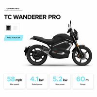 Moto électrique SUPER SOCO TC Wanderer, 60V 32Ah, double batterie, autonomie de 120 km, vitesse de 75 km/h, 2500W, édition européenne, moto électrique, vente en gros B2B