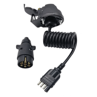 Remorque Câble Adaptateur 7 Broches convertir 4 pinTrailer Prise Avec Ressort Rallonge électrique 12V Adaptateur De Câblage Connecteur Accessoire