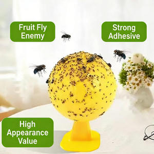 Piège à mouches des fruits collant en forme <span class=keywords><strong>de</strong></span> boule avec un design écologique Attrape-insectes pour jardin, verger et cuisine intérieure - Product Image 4