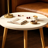 Table basse en bois moderne de luxe, mini table d'appoint pour salon, mobilier portable, design écologique et durable, petite taille