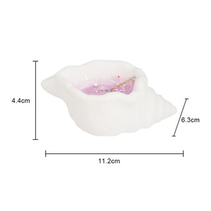 Bougie en cire de gel longue durée en forme de conque, parfumée aux senteurs uniques de coquillages marins, pour la décoration de salles de fête et comme accessoire photo - Product Image 5