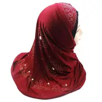 Weiche Premium-Baumwolle Inner Women Wear Cotton Jersey Elastischer Strass Muslim Wear Under scarf Hijab