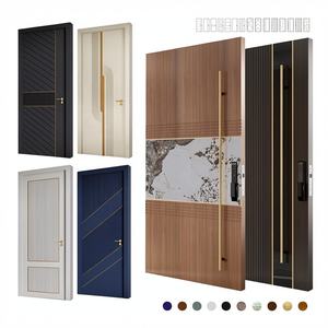 Porte extérieure pivotante en bois massif moderne avec fonction antivol pour villa et entrée de maison - Product Image 3