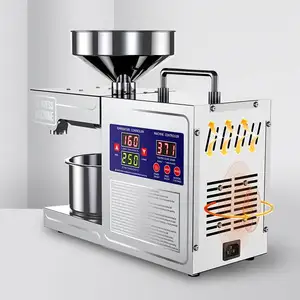 Minimáquina de prensado de aceite en frío para el hogar, máquina de prensado de aceite en espiral para semillas de girasol