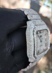 Best Quality Diamond <b>Watch</b> for Men with Stainless Steel Strap Waterproof Quartz Movement for Business Wear Available For Sale - Product Image 3