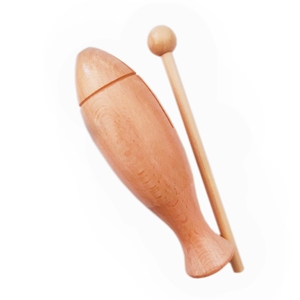 Instrument de percussion en bois en gros, bloc de percussion en bois portatif avec baguette pour l'enseignement Orff en maternelle - Product Image 1