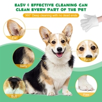 Guantes Desechables para el Cuidado de Mascotas con Logotipo Personalizado de Fábrica, Paquete de 1 Unidad, Toallitas Húmedas Blancas Hipoalergénicas para Limpieza sin Agua para Perros y Gatos