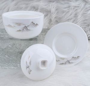 Service de table en porcelaine décorative de style chinois, vaisselle en céramique pour cadeau - Product Image 3