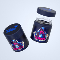 Bocaux en verre résistants aux enfants de 1 oz, 2 oz, 3 oz, 4 oz avec étiquette autocollante, hermétiques et anti-odeurs, avec couvercles CR pour le stockage d'aliments et de bonbons