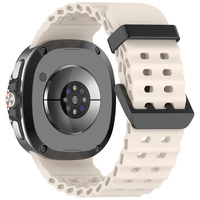 Bracelet de montre en silicone respirant de luxe pour sport aquatique, double rangée de trous, remplacement pour Watch 9/8 47mm Classic