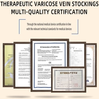 Bas de contention médicaux anti-bactériens pour femme, à hauteur de cuisse, à bout ouvert, antidérapants, CLASSE 2, 15-20 & 20-30 mmHg