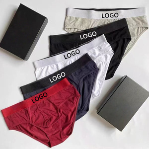 RNSHANGER Caleçons classiques pour hommes, confortables, couleur unie, sous-vêtements tendance, respirants, en coton, livraison gratuite - Product Image 1