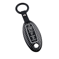 Housse de clé ABS à motif carbone pour clé intelligente pour Altima Maxima Pathfinder pour Nissan