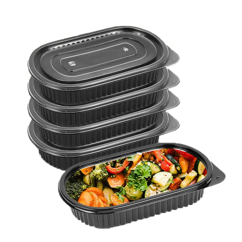 Scatole per il pranzo usa e getta impilabili per microonde con congelatore da 800ml senza BPA Bento box