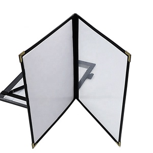 ปกเมนูแบบคู่ 2 หน้า 4 ด้าน วัสดุ PU+PVC โปร่งใส ใช้ได้กับกระดาษขนาด 8.5x11 นิ้ว เหมาะสำหรับร้านกาแฟ ร้านอาหาร เมนูอาหารเย็น ยี่ห้อ Yimi - Product Image 2