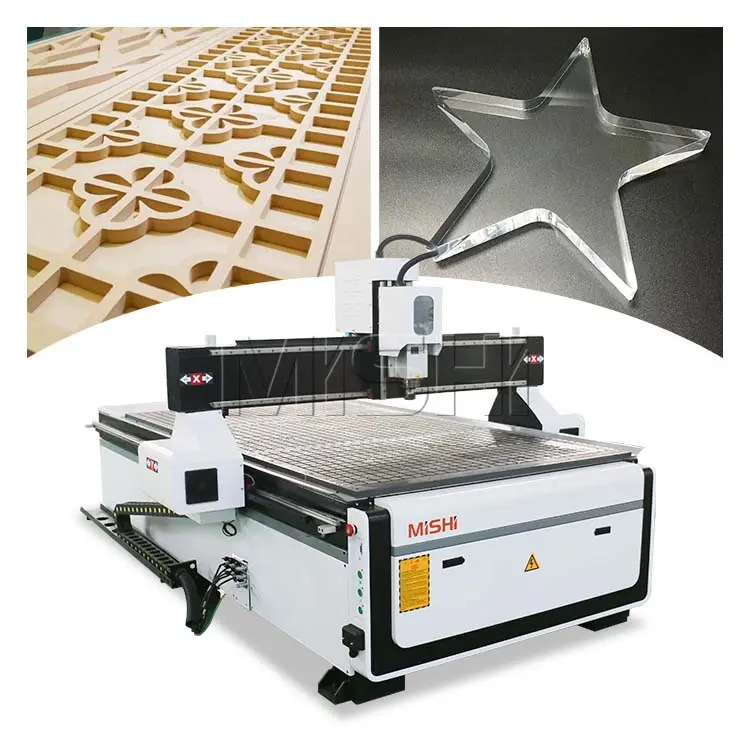 MISHI China Precio 4x8 pies Corte de madera 1325 Carpintería 3D Talla de madera CNC Router Grabador Máquina