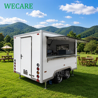 WECARE Remorque alimentaire personnalisée pour hot-dogs, hamburgers, poulet rôti, barbecue, café, jus, et camion de crème glacée italienne avec congélateur