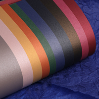 Rouleaux de papier perlé solide sur mesure, résistants à l'humidité, texturés avec paillettes, épais, pour emballage cadeau de boîtes et de bougies, enduits