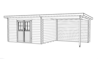Petite maison Pinus sylvestris de 9 m² Maison de jardin extérieure personnalisée Cabane en rondins