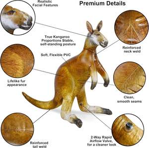 Figura de Canguro Realista, Modelo Animal Decorativo, Material PVC, Plegable, Impermeable, Decoración para el Hogar - Product Image 4