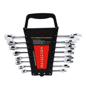 Bộ Cờ Lê, Cờ Lê Hoa Mai, Bộ Dụng Cụ Cờ Lê Hai Đầu, Cờ Lê Hoa Mận Mười Mảnh # Thép - Product Image 2