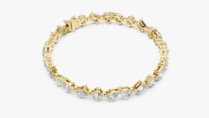 Pulsera de diamantes cultivados en laboratorio, hermosa y en oferta, chapada en oro blanco para mujer, moderna y disponible a un precio asequible. - Product Image 2
