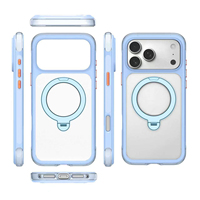 Coque de téléphone antichoc personnalisée en métal avec anneau magnétique rotatif et support Airbag pour iPhone 17 18 Pro Max, protection blindée avec bande antidérapante