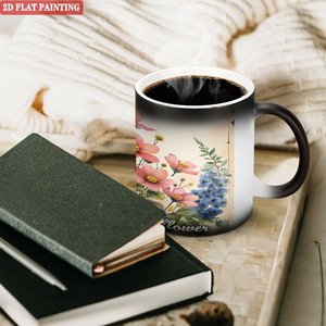 Taza Personalizada para Sublimación de 11 oz, Cerámica Negra Esmerilada, Cambia de Color con el Calor, Taza de Regalo en Blanco - Product Image 3