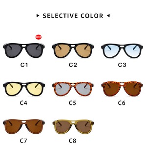 Lunettes de soleil vintage pour femmes, mode en gros 2025, logo personnalisé, léopard rétro, double faisceau, lunettes de soleil UV400 - Product Image 6