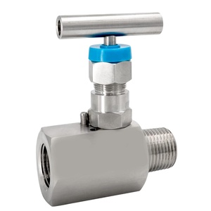 Aguja de acero inoxidable BSPP de 1/4 de pulgada, 6000 PSI. Compacto, duradero, de alta presión para aplicaciones industriales. - Product Image 1